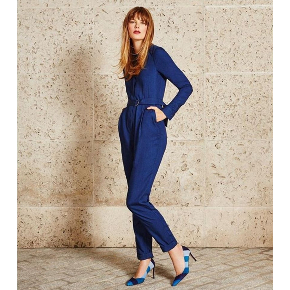 LK Bennett Dr Safire Belted Jumpsuit size US 2